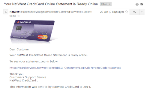 Natwest Phishing email
