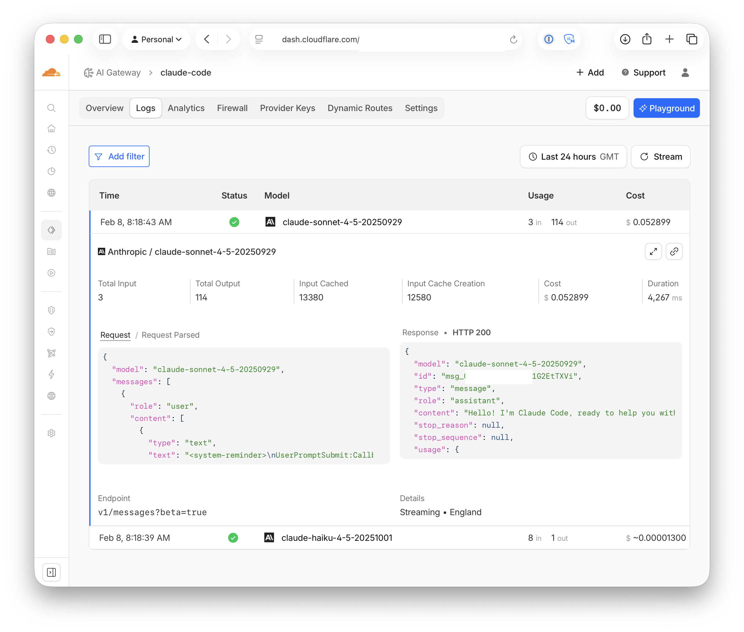 Claude Xcode in Cloudflare AI Gateway